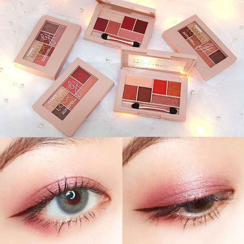 Matte Ground Eye Shadow Disc Silky Six Eyeshadow Pearl Light Color Eye Make-up Tool Pro Začátečníky