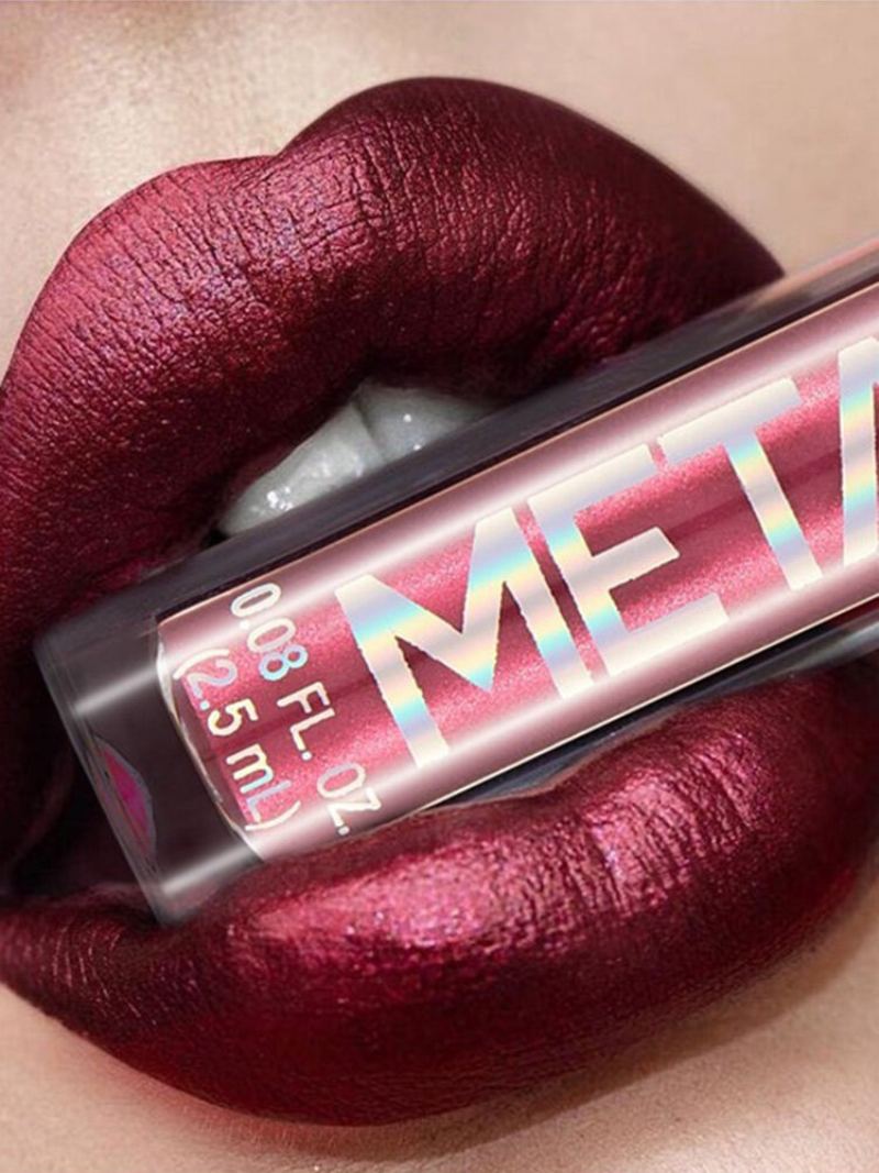 Metal Shimmer Tekutá Rtěnka Dlouhotrvající Třpytivý Lesk Na Rty Non Sticky Lip Stick Makeup Na Rty