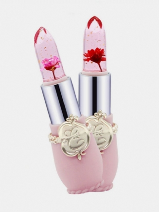 Minfei Temperature Change Color Flower Jelly Lipstick Voděodolný Transparentní Balzám Na Rty Dlouhotrvající Rtěnka