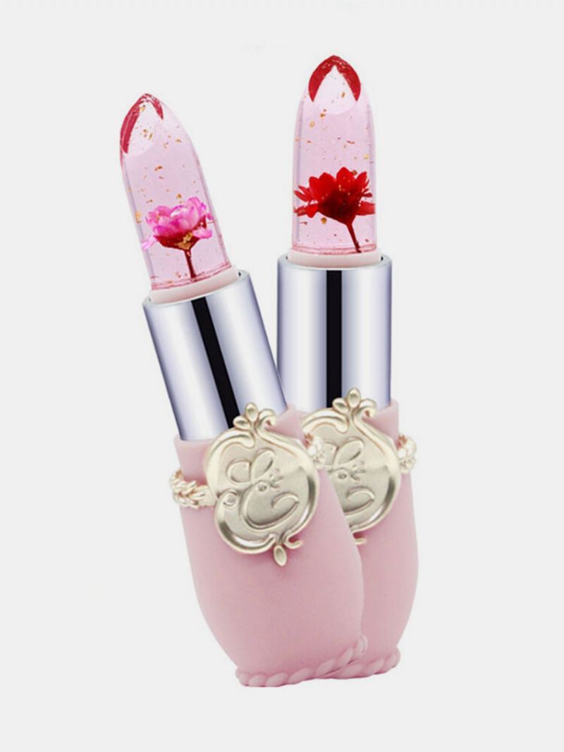 Minfei Temperature Change Color Flower Jelly Lipstick Voděodolný Transparentní Balzám Na Rty Dlouhotrvající Rtěnka