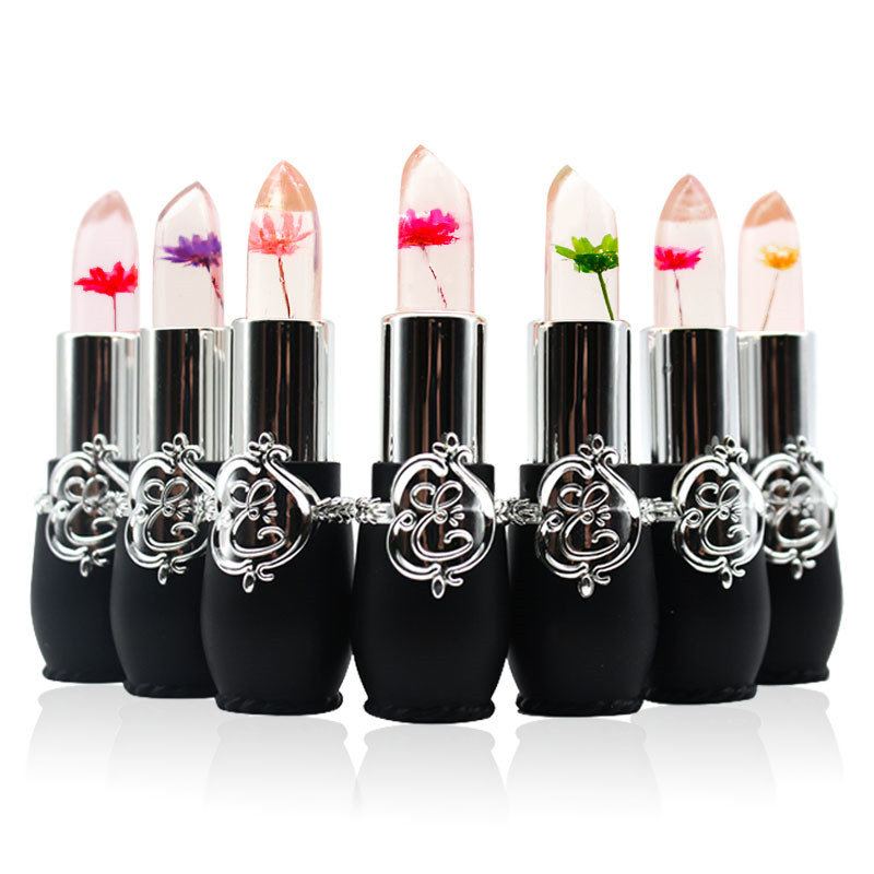 Minfei Temperature Change Color Flower Jelly Lipstick Voděodolný Transparentní Balzám Na Rty Dlouhotrvající Rtěnka