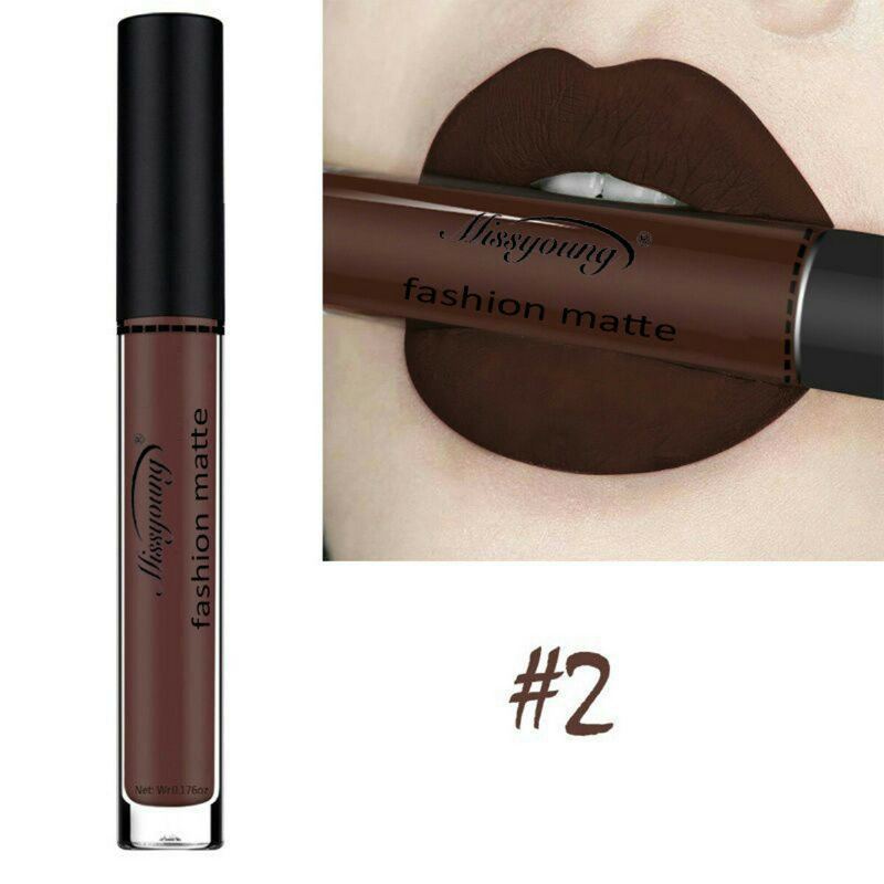 Missyoung Matte Liquid Lipstick Gloss Lips Makeup Vodotěsný Dlouhotrvající Lesk Na Rty