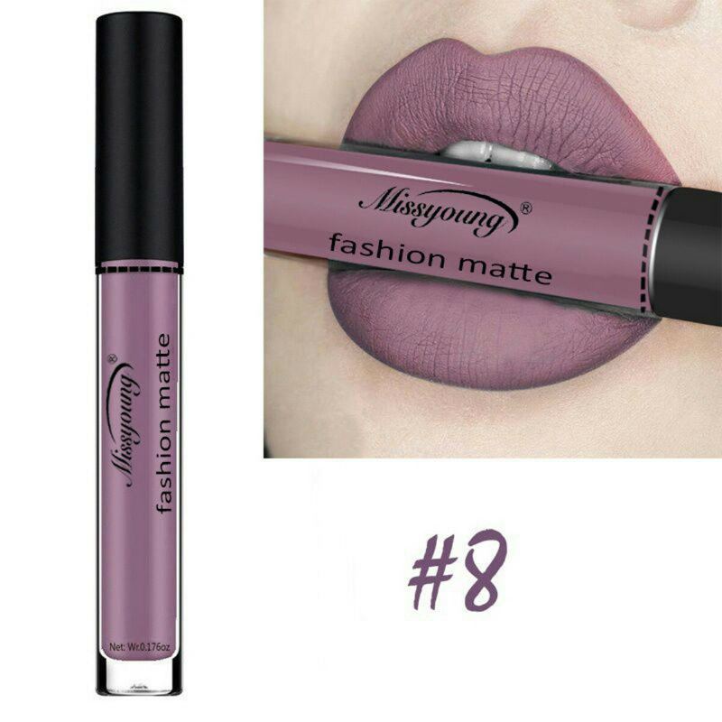 Missyoung Matte Liquid Lipstick Gloss Lips Makeup Vodotěsný Dlouhotrvající Lesk Na Rty