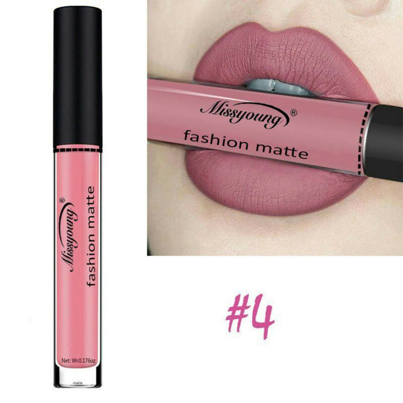 Missyoung Matte Liquid Lipstick Gloss Lips Makeup Vodotěsný Dlouhotrvající Lesk Na Rty