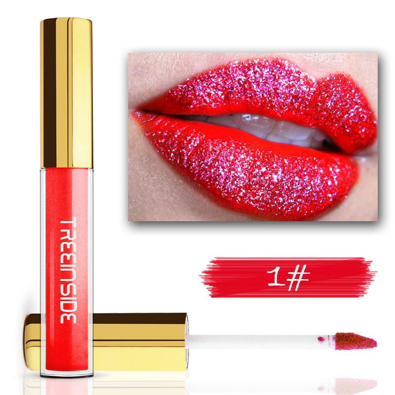 Mořská Panna Tekutá Rtěnka Colorful Glitter Lip Gloss Long Lasting Lips Makeup