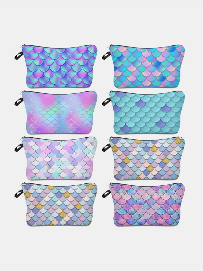 Multifunkční Přenosná Taška Na Make-up Fish Scale Women Travel Wash Storage Bag