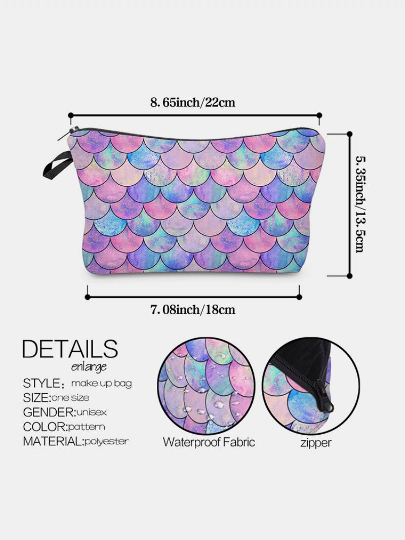 Multifunkční Přenosná Taška Na Make-up Fish Scale Women Travel Wash Storage Bag