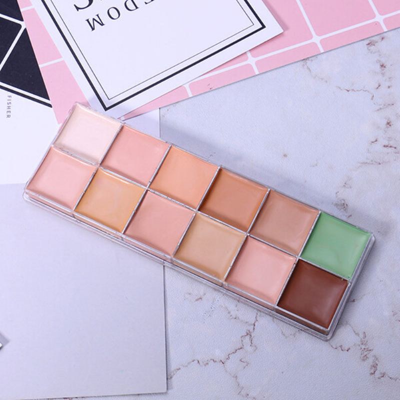 O.two.o 12 Colours Makeup Concealer Palette Contour Acne Cover Cream Dlouhotrvající Voděodolný Korektor