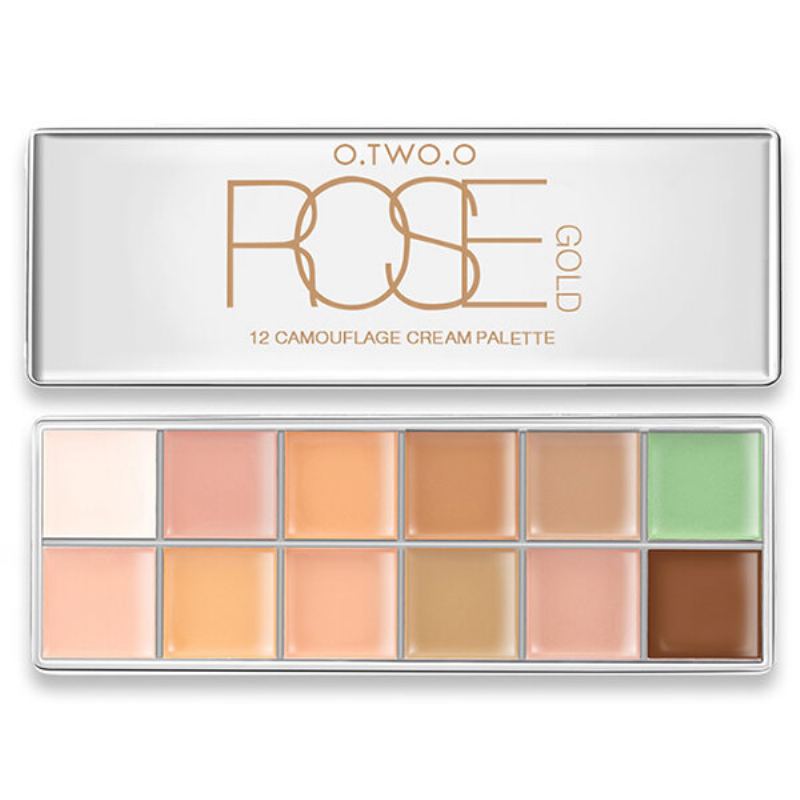 O.two.o 12 Colours Makeup Concealer Palette Contour Acne Cover Cream Dlouhotrvající Voděodolný Korektor