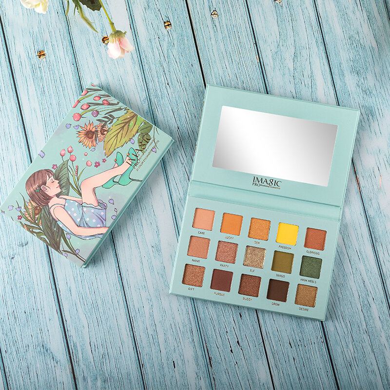 Paletka 15 Barev Pearly Polarized Eyeshadow Palette Dlouhotrvající Třpytivé Oční Stíny Matte Shimmer