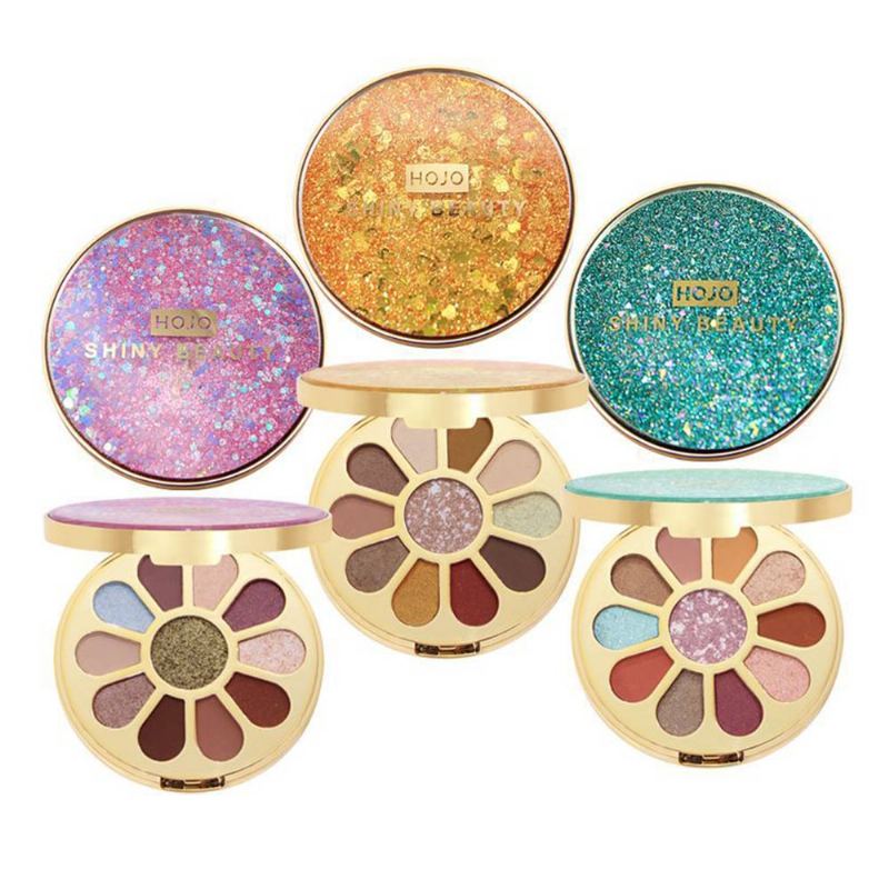 Paletka Kulatých Očních Stínů S 11 Barvami Lesklá Paleta S Nástroji Na Líčení Se Štětcem Nejlepší Dárky Pro Lady Shimmer Eyeshadow