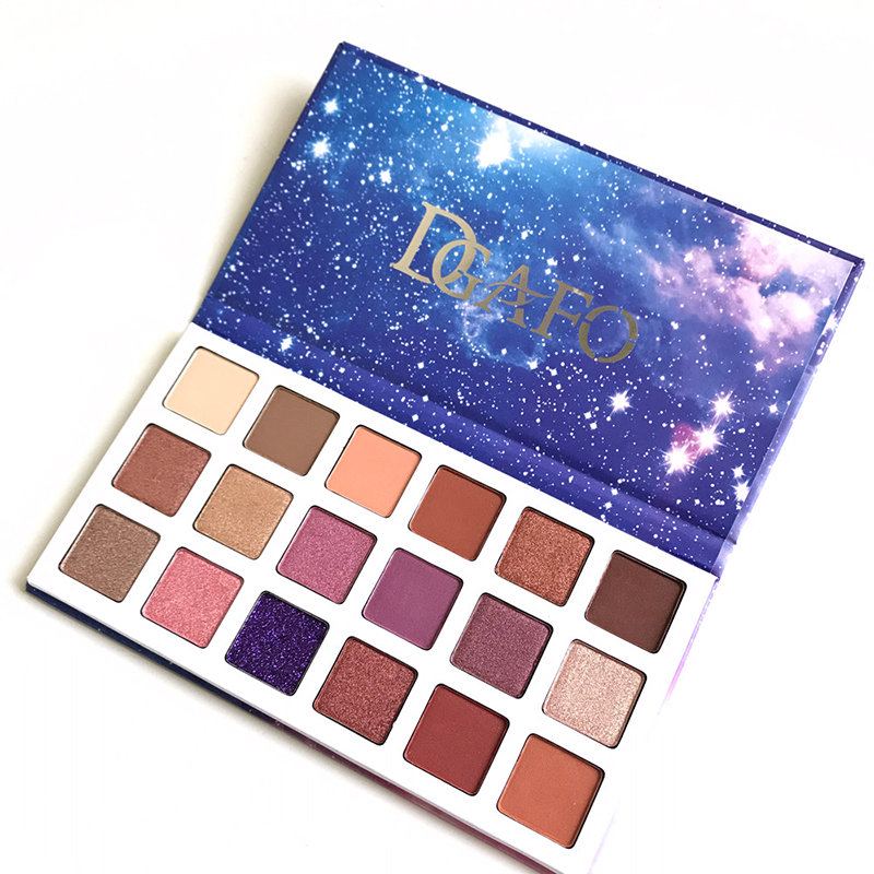 Paletka Očních Stínů S 18 Barvami Purple Starry Sky Long-trining Eye Shadow Eye Pressed Pigment Powder