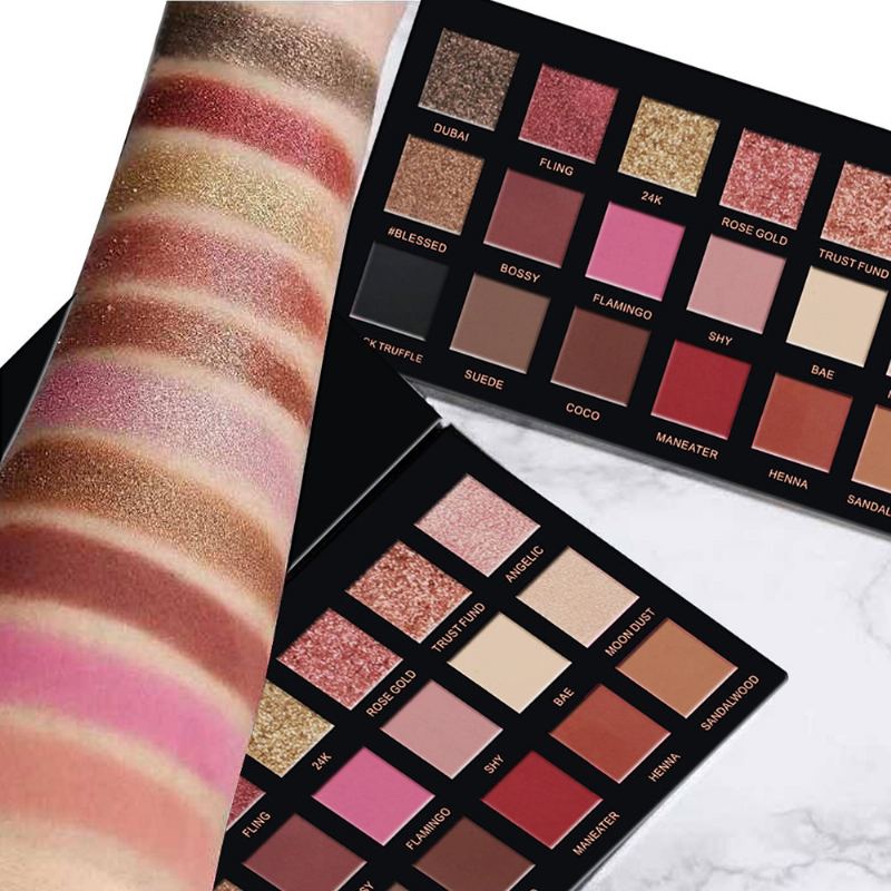 Peach Shimmer Paleta Očních Stínů 18 Barev Matná Oční Make-up Kosmetika