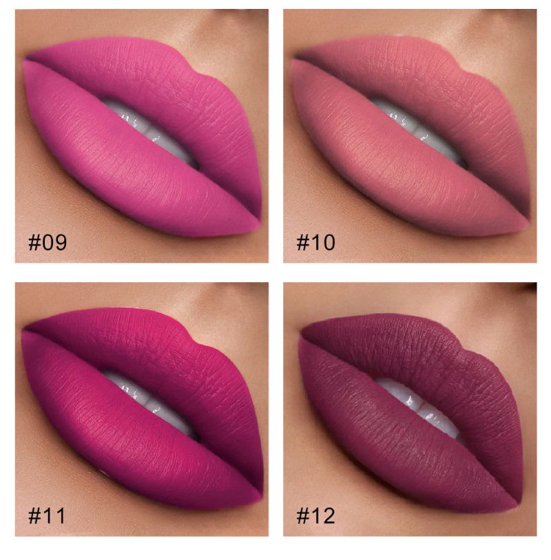 Pen Matte Liquid Lip Gloss Misty Velvet Lipstick Vodotěsná Nepřilnavá Cup Lip Glaze