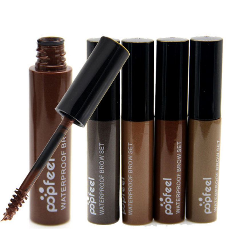 Popfeel Eyebrow Enhancer Gel Voděodolný Dlouhotrvající Oční Make-up Barevný Hnědá Černá Káva 4 Barvy