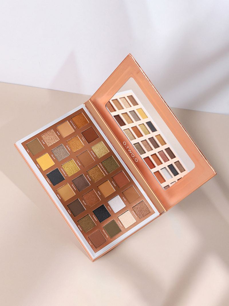 Přenosný Voděodolný Jemný Hedvábný Pudr Očních Stínů 28 Barev Velvet Eyeshadow Palette