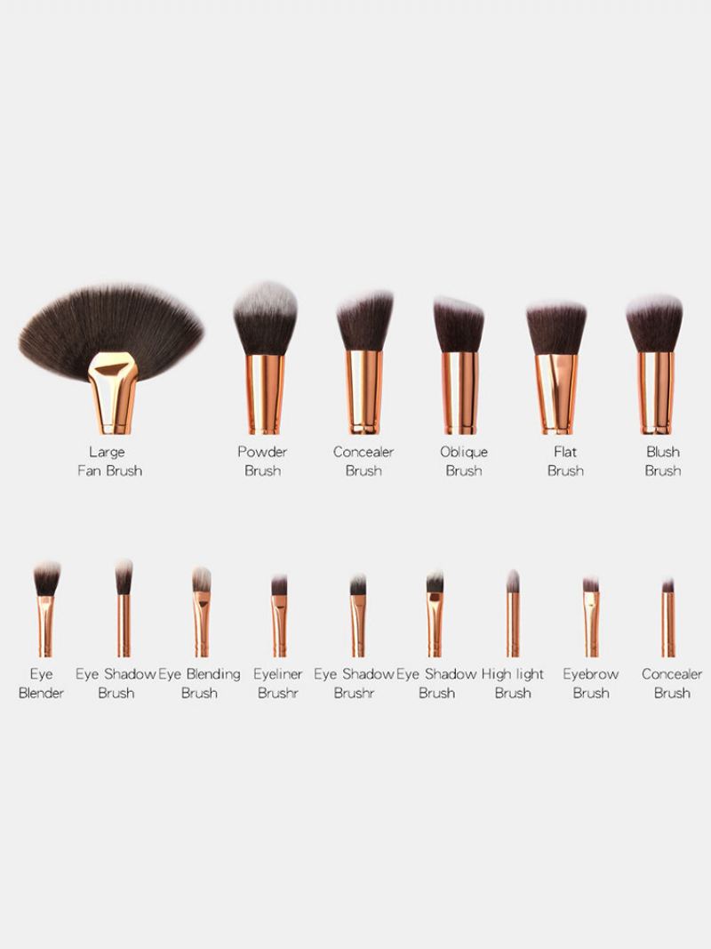 Sada 15 Ks Štětců Na Make-up Contour Concealer Štětec Na Oční Linky Krása Makeup Tools