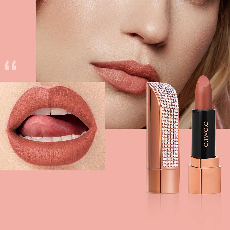 Sada 3 Barev Matných Rtěnek Nahých Hydratačních Krémů Smooth Lasting Waterproof Lipstick Makeup Dárková