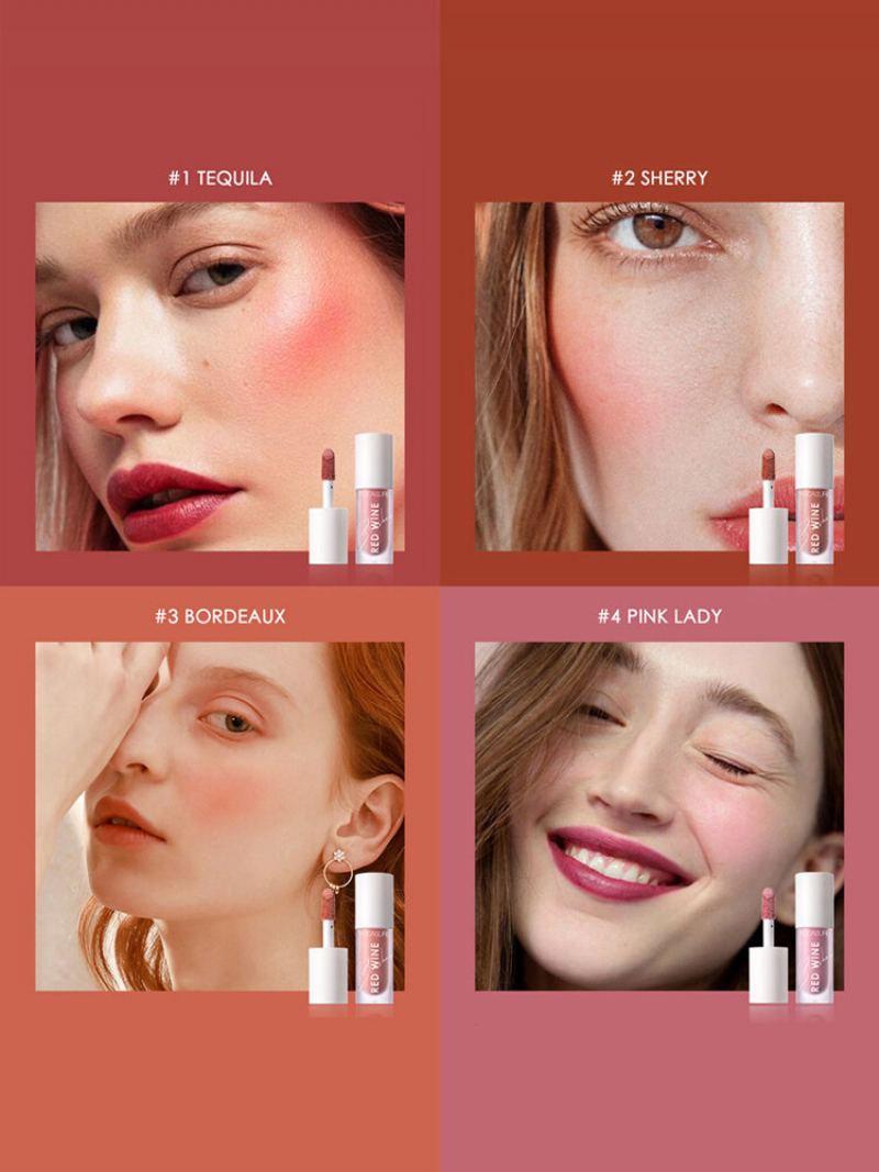 Tvářenka Liquid Blusher Contour Makeup Matte Dlouhotrvající Rozjasňující Rouge Blush