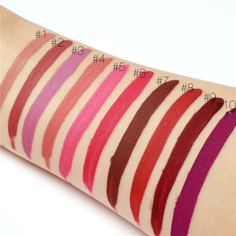 Ubub Matte Lip Gloss Waterproof Beauty Makeup Tekutá Rtěnka 10 Barev