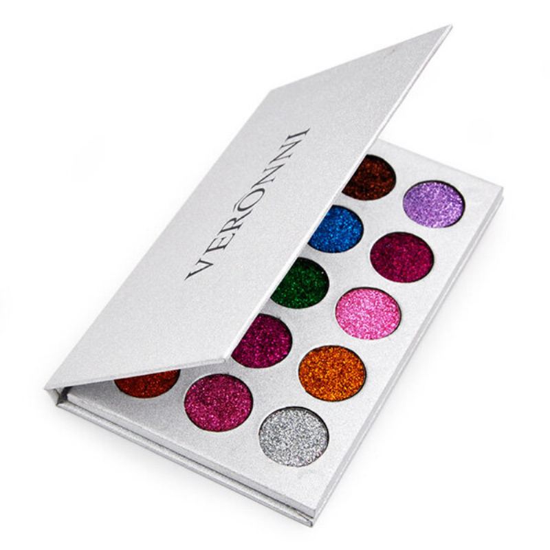 Veronni 15 Colours Glitter Paletka Očních Stínů Diamond Rainbow Make Up Kosmetické Lisované Glitters Eye Sh