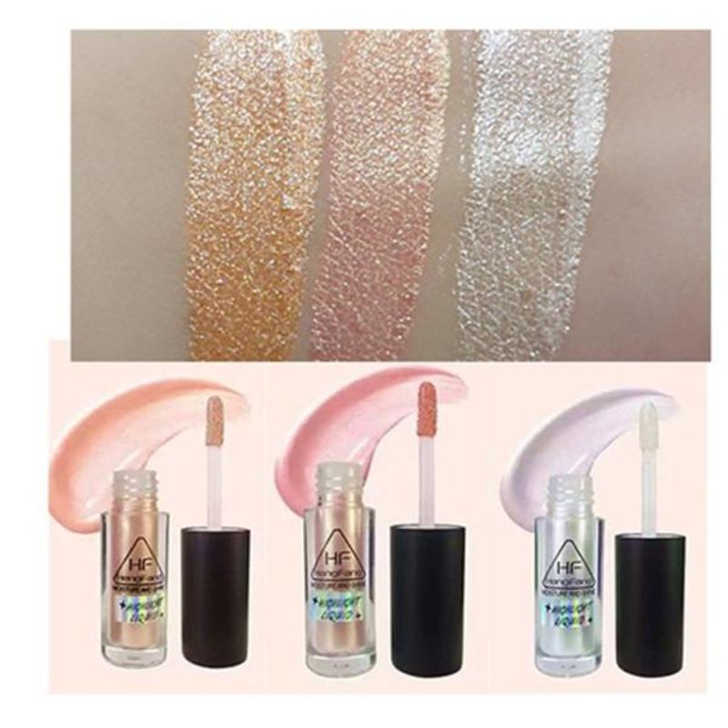 Zvýrazňovač Tekutý Make-up Glow Pigments Zlatý Třpytivý Obrys Obličeje 3 Barvy