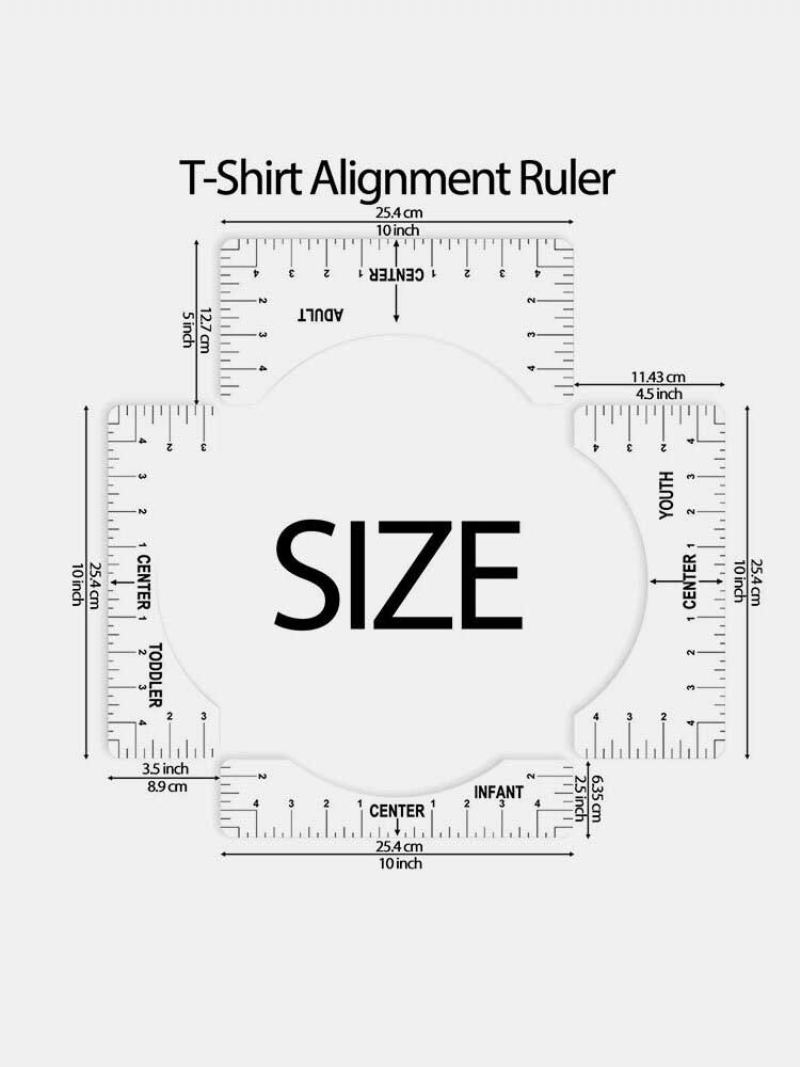 4 Balení Pravítka Zarovnání Triček Nástroj Pro Měření Pro Vytváření Módního Designu Šicího Centra