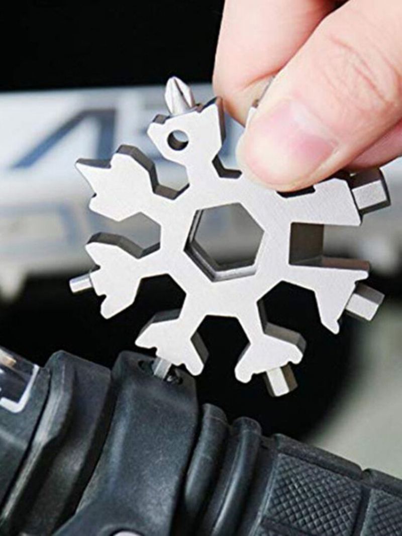 Edc Multi-tool Card Combination Přenosný Venkovní Klíč Na Nářadí Snowflake