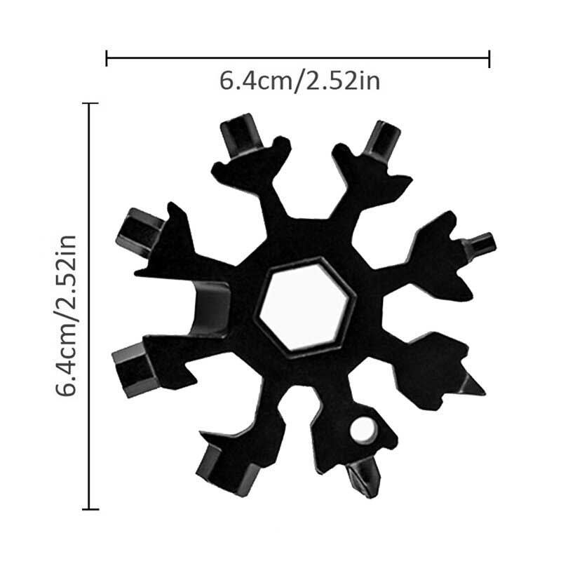 Edc Multi-tool Card Combination Přenosný Venkovní Klíč Na Nářadí Snowflake