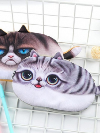 Emulational Kawaii Cats Pouzdro Na Tužky Na Zip Velkokapacitní Sáček Na Kreativní Roztomilá Krabička Na Psací Potřeby