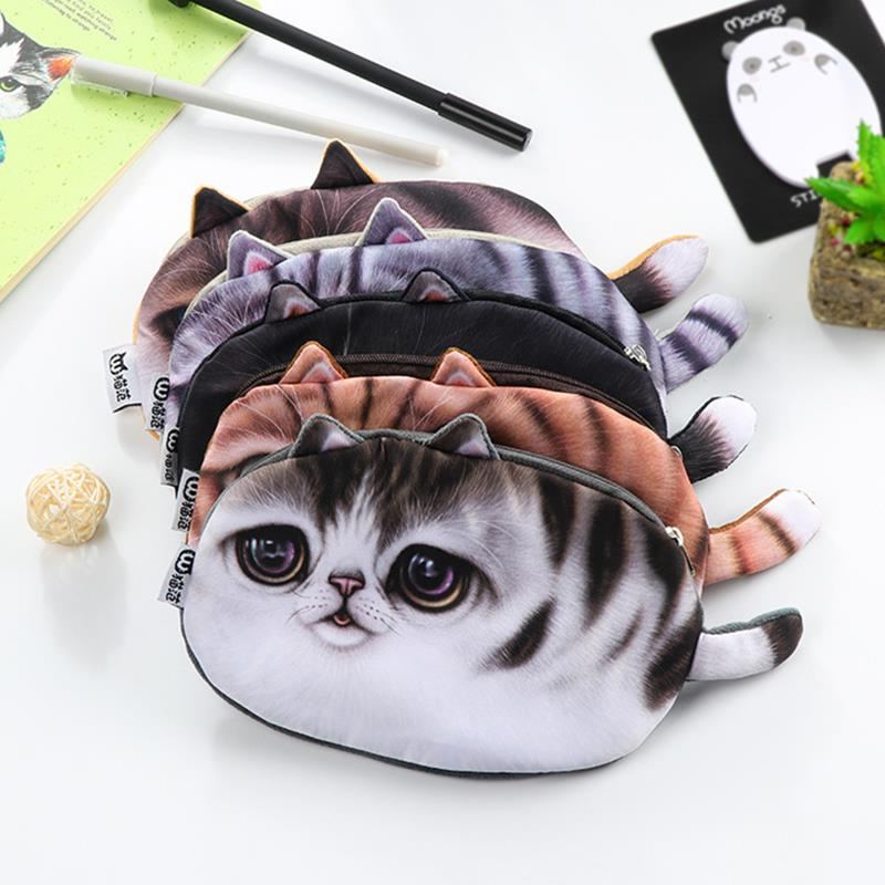 Emulational Kawaii Cats Pouzdro Na Tužky Na Zip Velkokapacitní Sáček Na Kreativní Roztomilá Krabička Na Psací Potřeby