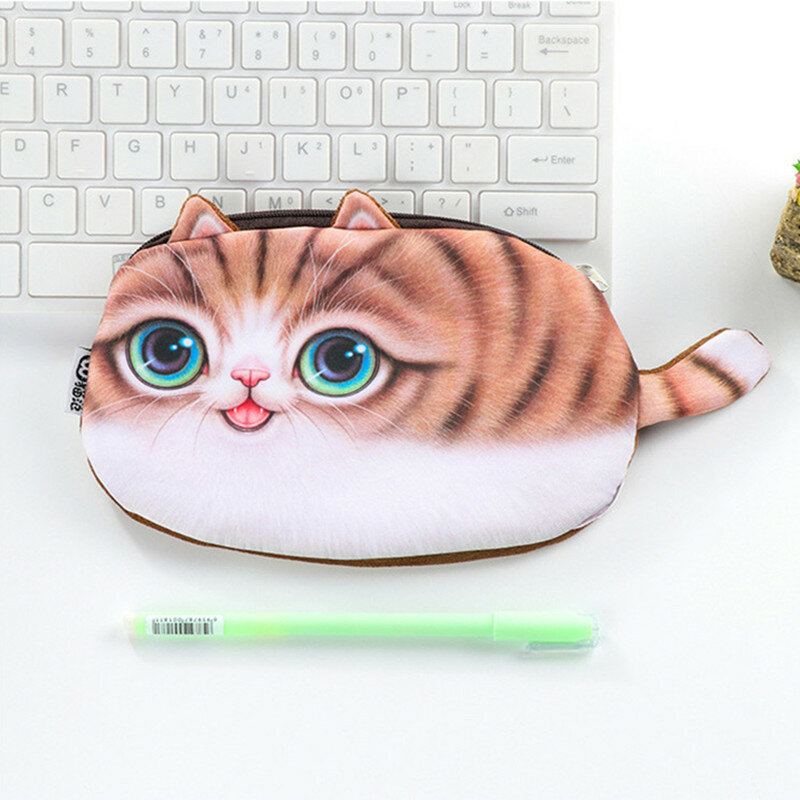 Emulational Kawaii Cats Pouzdro Na Tužky Na Zip Velkokapacitní Sáček Na Kreativní Roztomilá Krabička Na Psací Potřeby