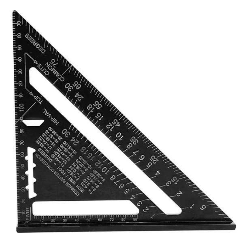 Raitool Ar01 260x185x185mm Metrické Pravítko Trojúhelníkové Hliníkové Slitiny Černé