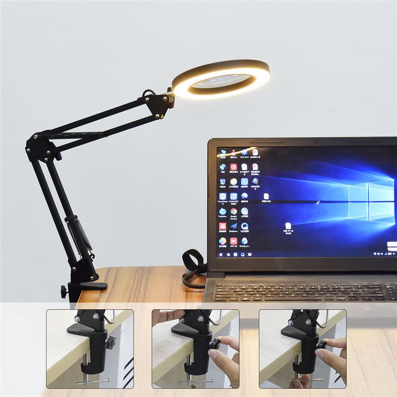 Usb Led Lupa 3 Barvy Podsvícená Čtení/přepracování/pájení