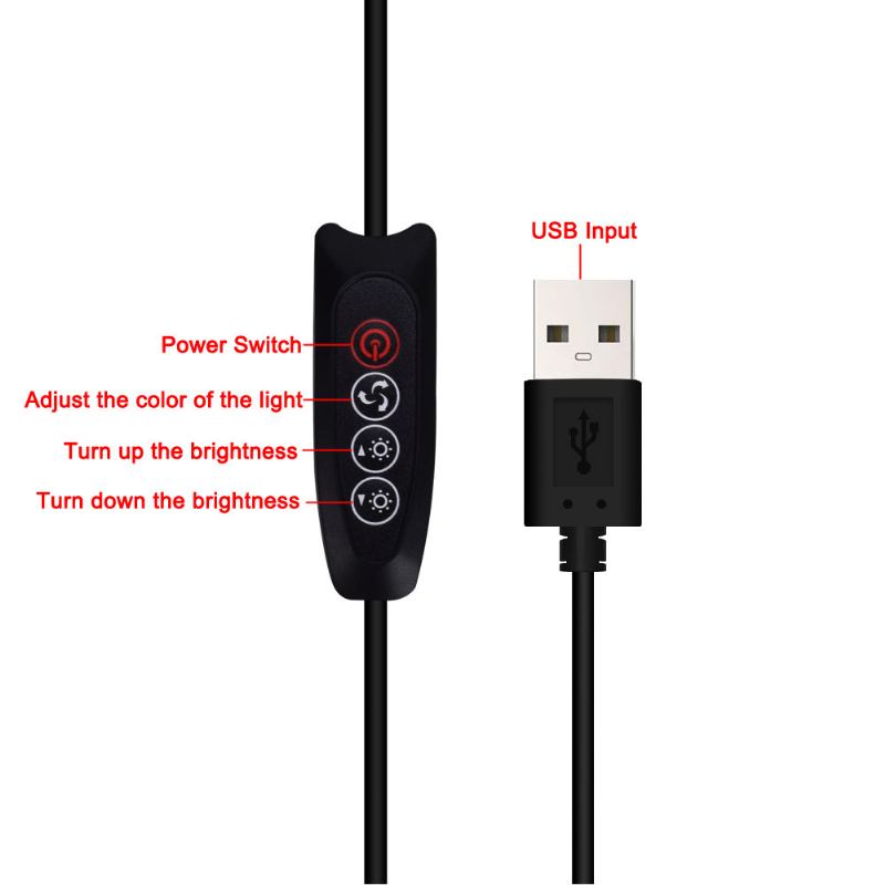 Usb Led Lupa 3 Barvy Podsvícená Čtení/přepracování/pájení