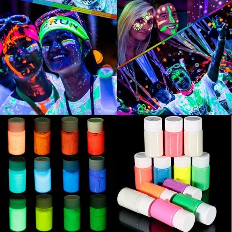 Záře V Tmavé Barvě Černá Světlá Noční Fluorescenční Uv Ultrafialová Barva Super Bright Art