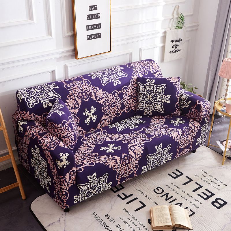 1/2/3/4 Seater Violet Home Soft Elastický Potah Na Pohovku Snadno Roztažitelný Ochranný Kryt Pohovky