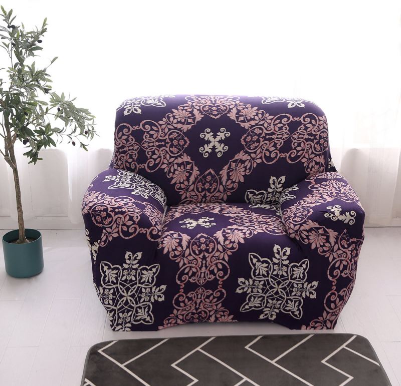 1/2/3/4 Seater Violet Home Soft Elastický Potah Na Pohovku Snadno Roztažitelný Ochranný Kryt Pohovky