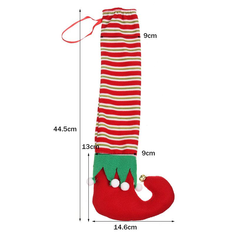 1/4ks Elf Santa Židle Stolní Ponožky Obal Na Nohy Vánoční Halloween Novinka Dekor