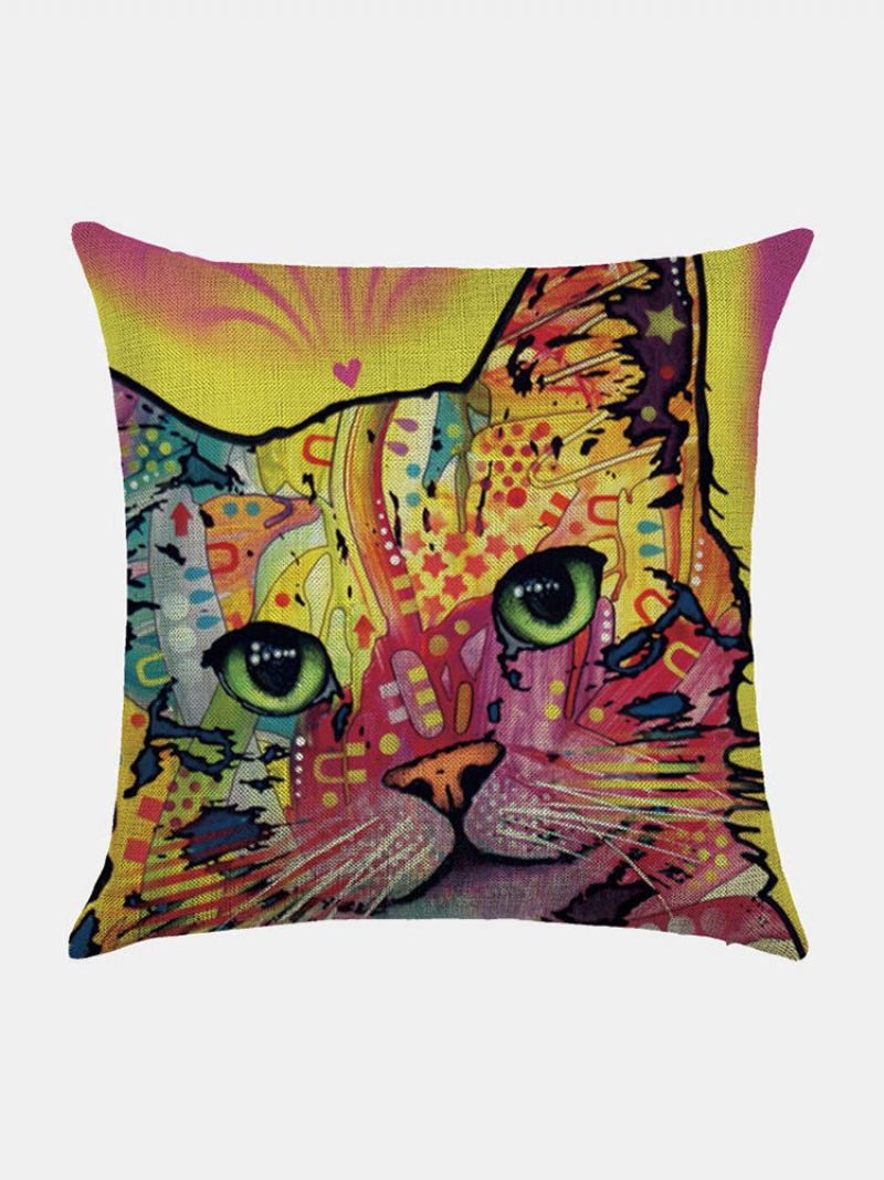 1 Ks Barevný Zvířecí Vzor Povlečení Na Polštář Domácí Pohovka Art Decor Throw Potah Na Povlak Na