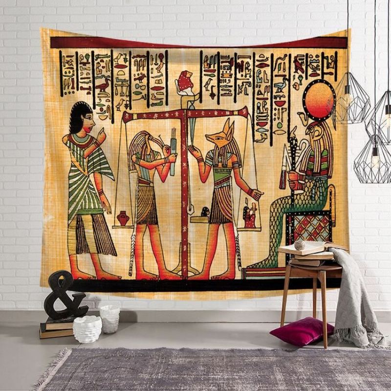 130*150/200*150 cm Starověký Egypt Nástěnný Závěsný Gobelín Home Decor Polyesterový