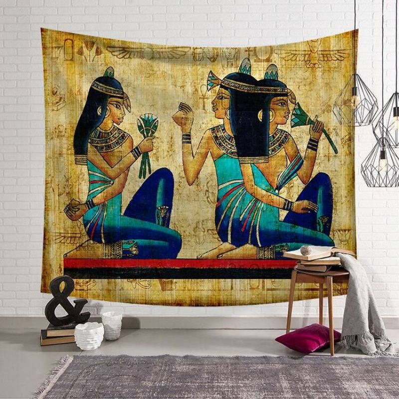 130*150/200*150 cm Starověký Egypt Nástěnný Závěsný Gobelín Home Decor Polyesterový