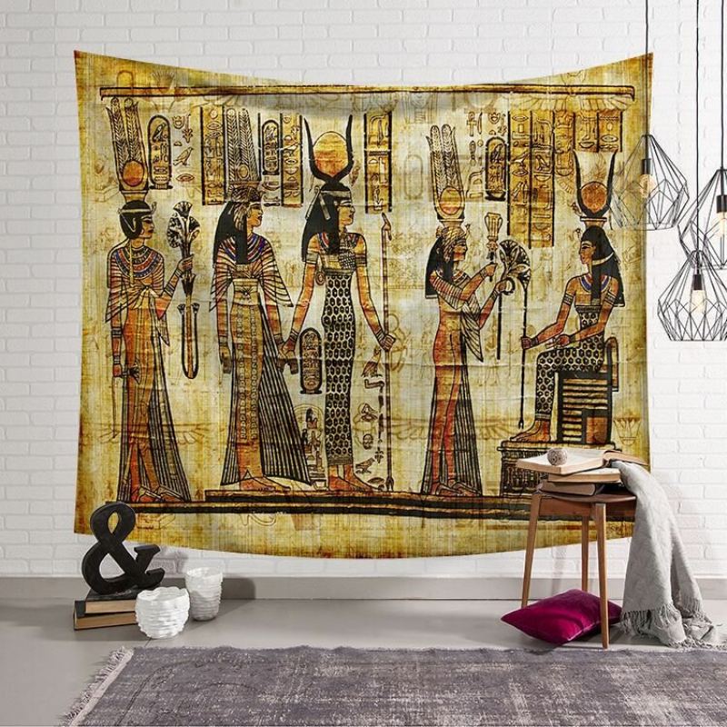 130*150/200*150 cm Starověký Egypt Nástěnný Závěsný Gobelín Home Decor Polyesterový