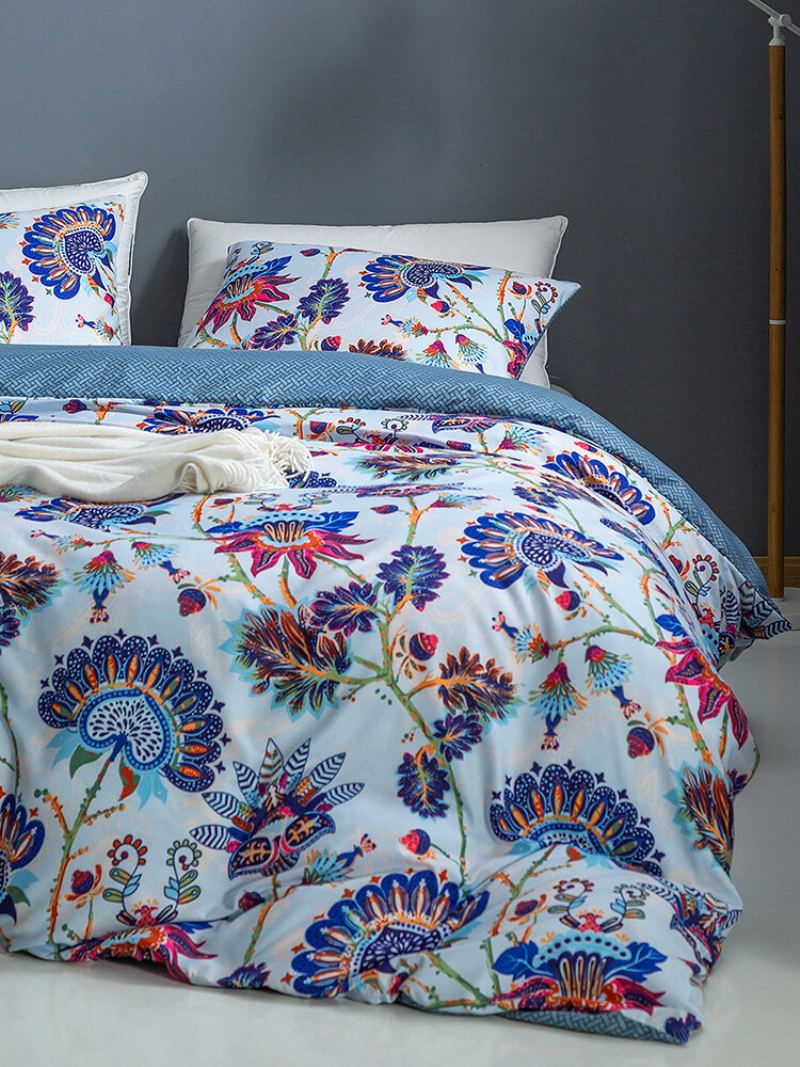 2/3 Ks Bohemian Floral Overlay Print Pohodlná Sada Povlečení Povlak Na Polštář Twin King