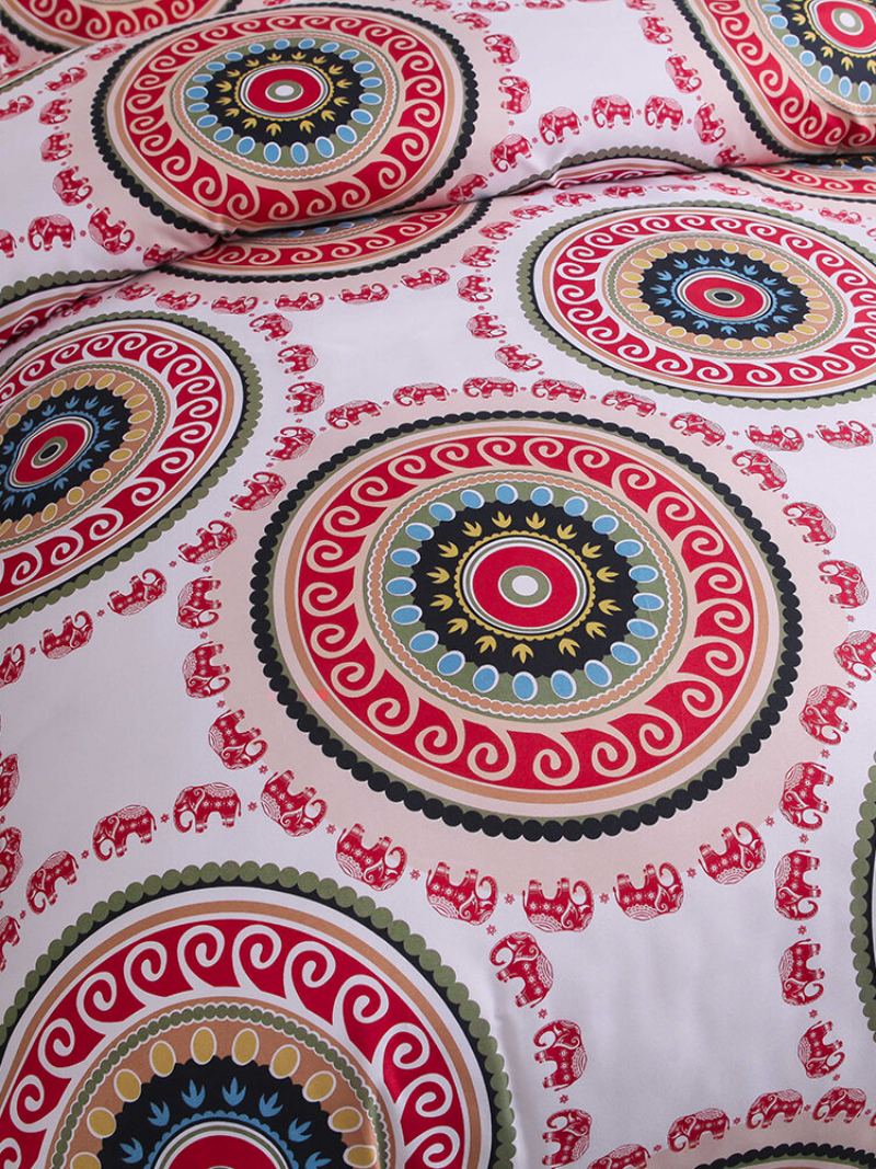 2/3 Ks Bohemian National Style Geometric Pattern Pohodlná Sada Povlečení Povlak Na Polštář