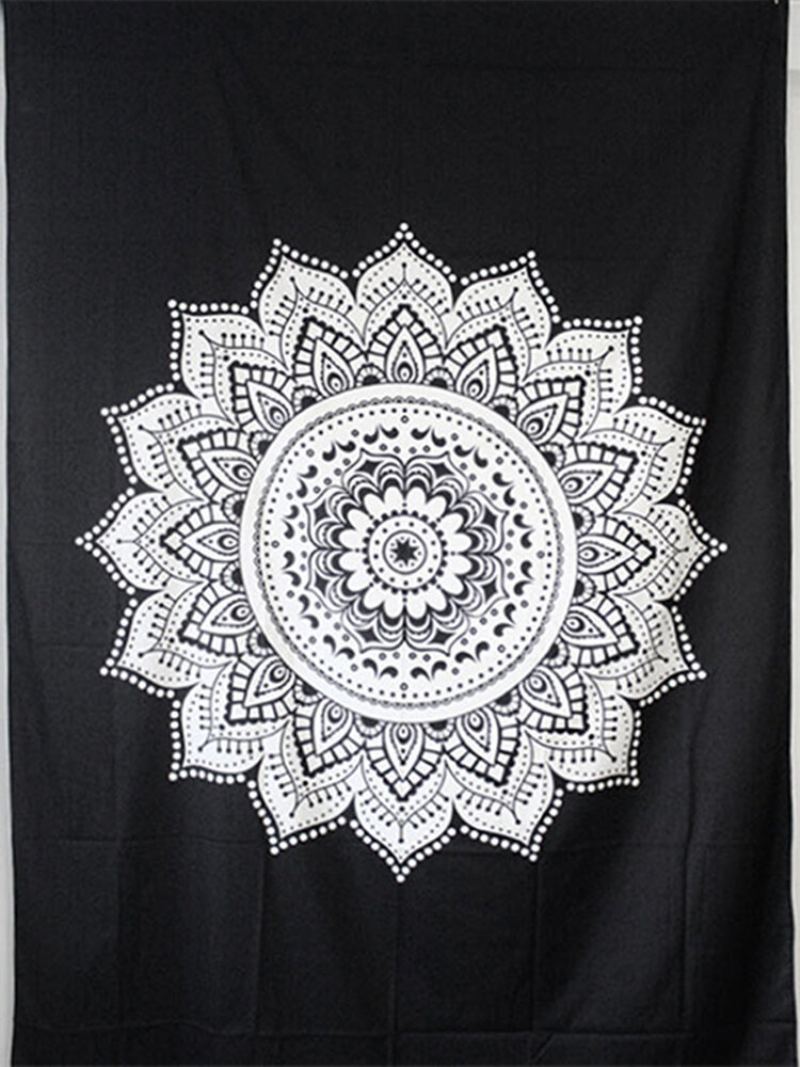 210x148cm Bohémský Přehoz Na Postel Indická Etnická Mandala Nástěnná Hippie Gobelínová Výzdoba Koleje