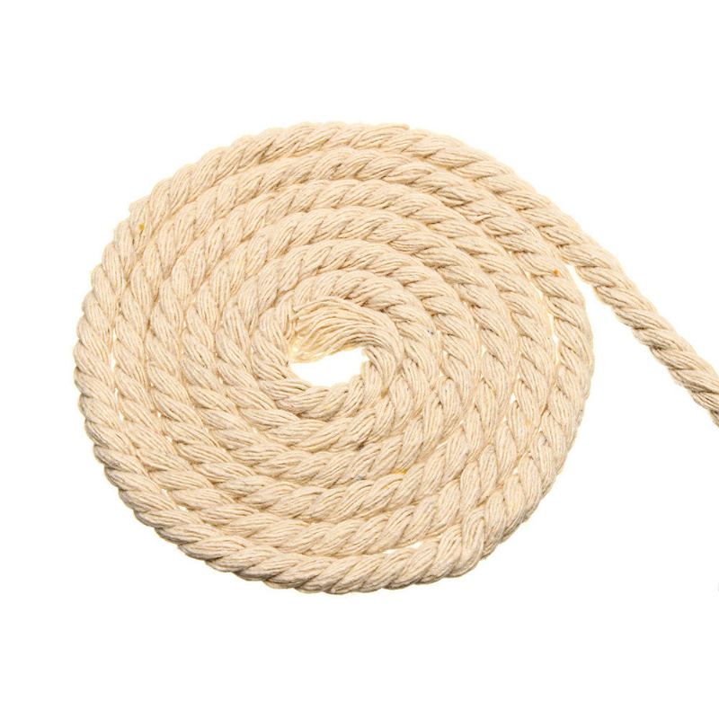 4/5/6 mm Macrame Lano Přírodní Béžová Bavlna Kroucená Šňůra Artisan Hand Craft Novinka