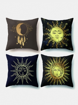 4 Ks Sun Moon Mandala Pattern Povlak Na Polštář Potah Na Domácí Dekorace Planets Na