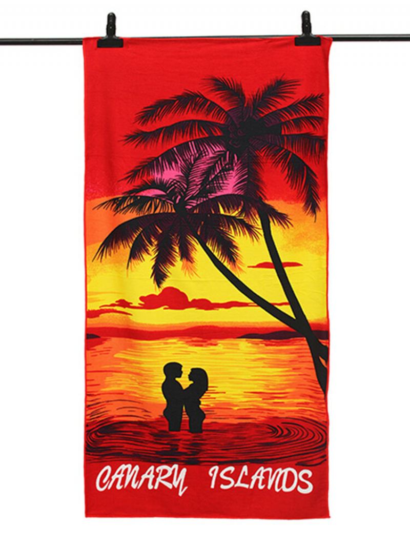 70x150 cm Coconut Trees Amorous Feelings Rychleschnoucí Plážové Ručníky Absorpční Osuška Z Mikrovlákna