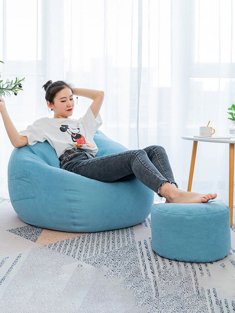 70x80 cm Velvet Bean Bag Potahy Na Židličku S Kapsou Žlutá Bag Židle Pro Dětský Domácí Obývací Pokoj